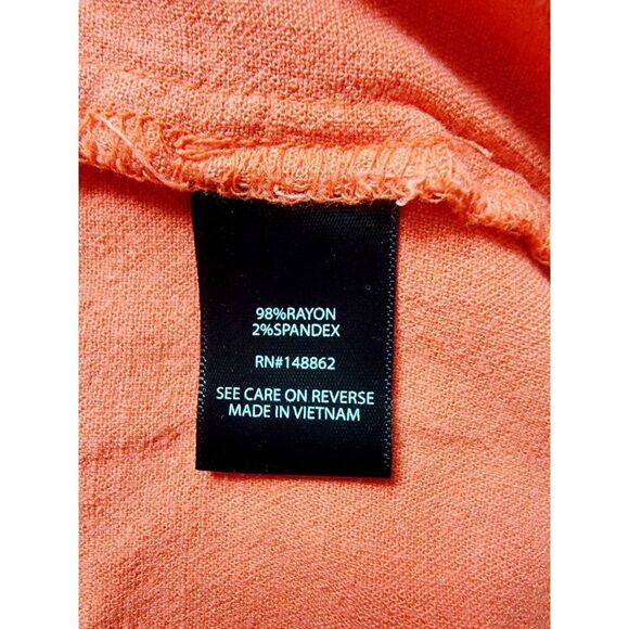 Torrid 1 Top‎ Womens Orange V-Neck Tank Sleeveless Blouse Pullover Solid Woven - Picture 5 of 6